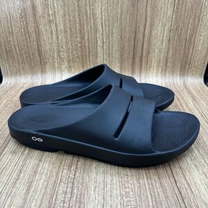 OOFOS Mens OOahh Slide Sandal Black‎ Excellent Condition Size Men’s 14 EU 47